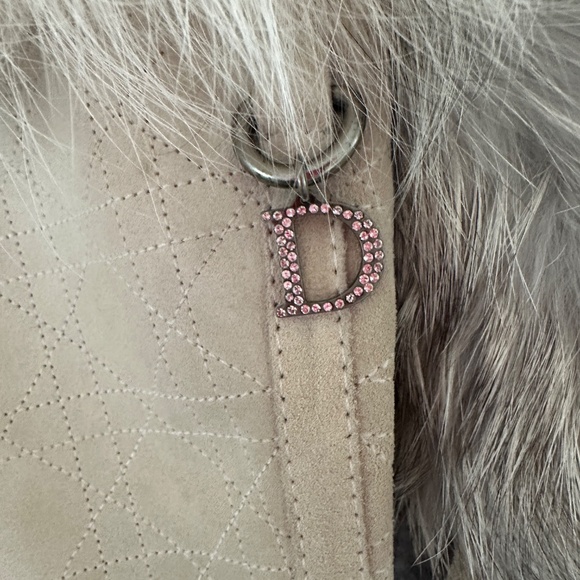 CHRISTIAN DIOR  SUEDE & FOX  FUR BOOTS - Picture 3 of 9